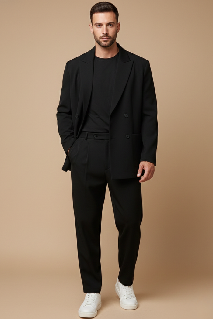 Stylish Slim Fit Black Suit for Men