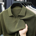 Men's Classic Polo Shirt - Breathable Textured Knit, 100% Cotton for Everyday Comfort