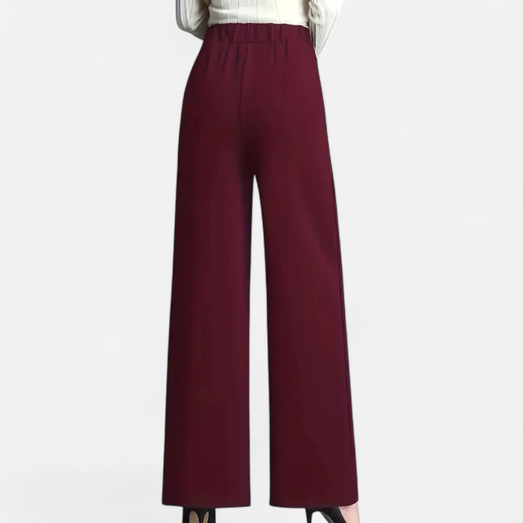 Valmonti | Women's High-Waisted Wide-Leg Pants