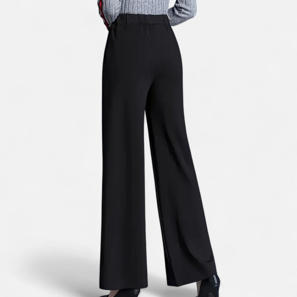 Valmonti | Women's High-Waisted Wide-Leg Pants