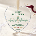 Personalized ICU Team Glass Ornament - Custom Nurse Christmas Gift 2026