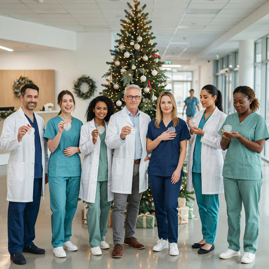 Personalized Medical Center Glass Ornament - Custom Healthcare Team Christmas Gift 2026