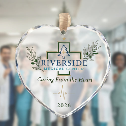 12. Personalized Riverside Glass Ornament - Healthcare Christmas Gift 2026