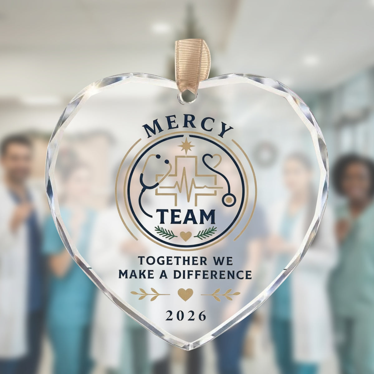 Personalized Medical Team Glass Ornament - Custom Healthcare Staff Christmas Gift 2026