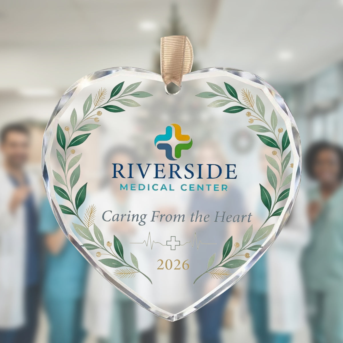 Personalized Riverside Glass Ornament - Medical Staff Appreciation Gift 2026