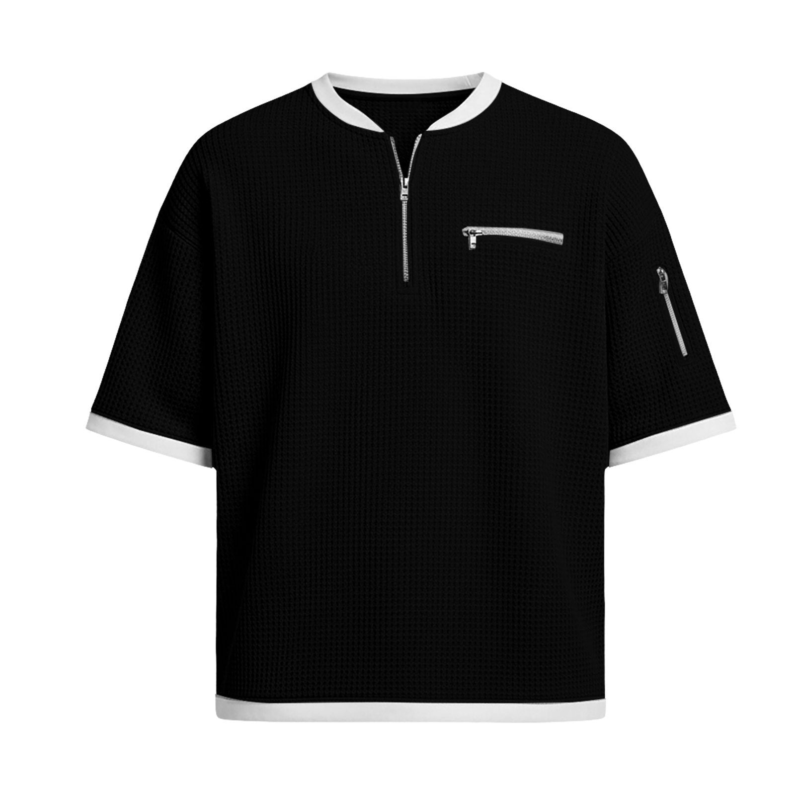 Men's Casual Polo Shirt - Breathable, Loose-Fit, Short-Sleeve Polyester for Everyday Comfort