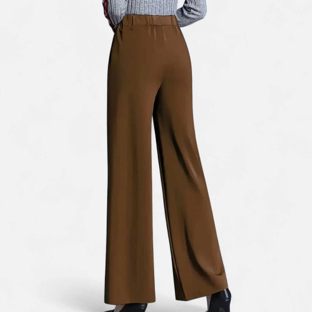 Valmonti | Women's High-Waisted Wide-Leg Pants