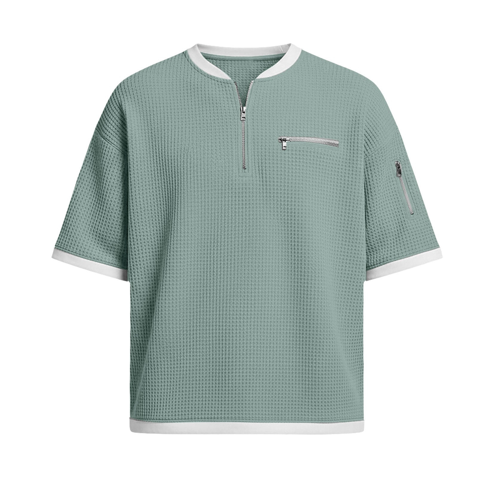 Men's Casual Polo Shirt - Breathable, Loose-Fit, Short-Sleeve Polyester for Everyday Comfort