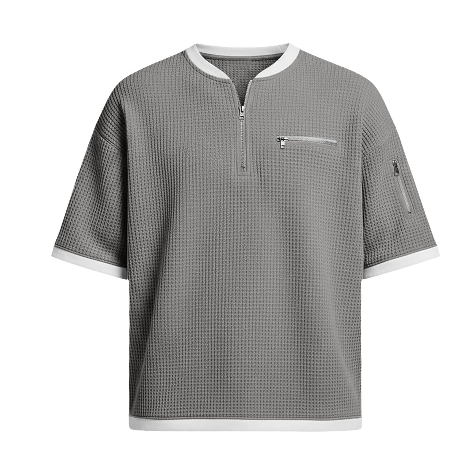 Men's Casual Polo Shirt - Breathable, Loose-Fit, Short-Sleeve Polyester for Everyday Comfort