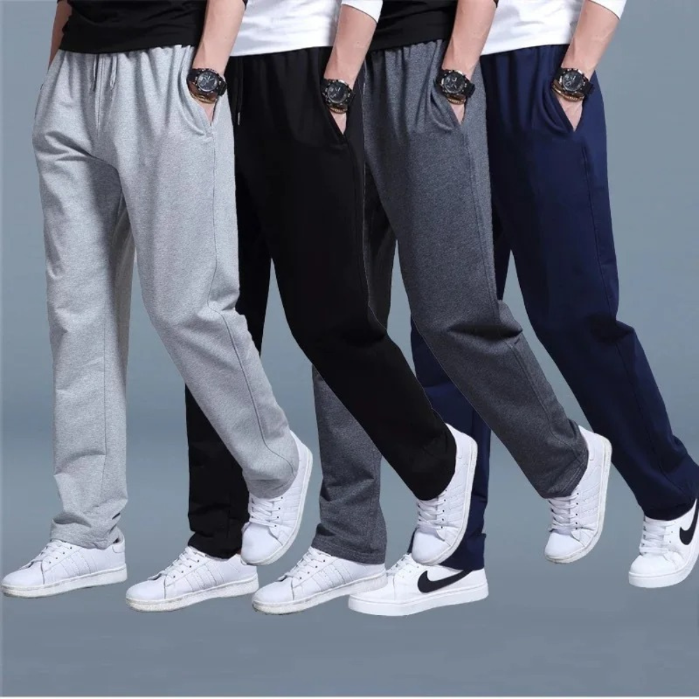 Men's Casual Jogger Pants with Straight Leg and Drawstring