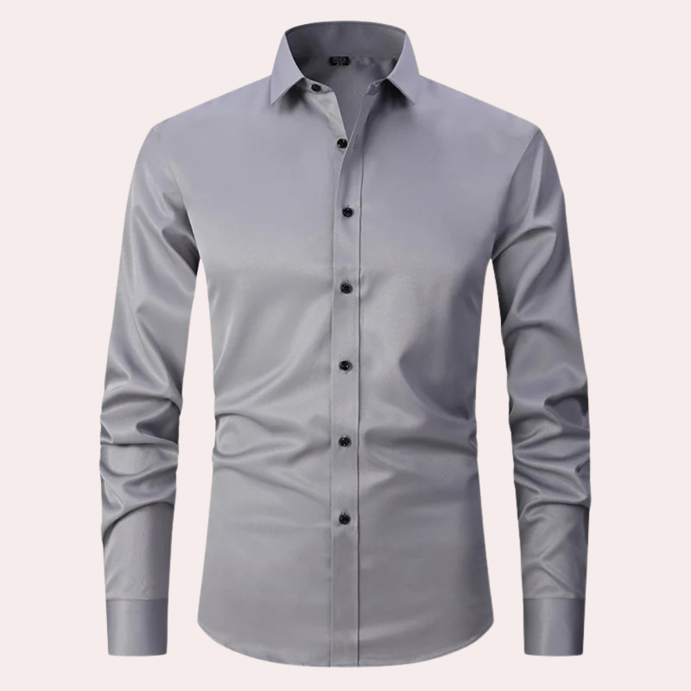 Men's Stretch Fit Shirt - Breathable, Wrinkle-Resistant, Moisture-Wicking Fabric in Various Colors