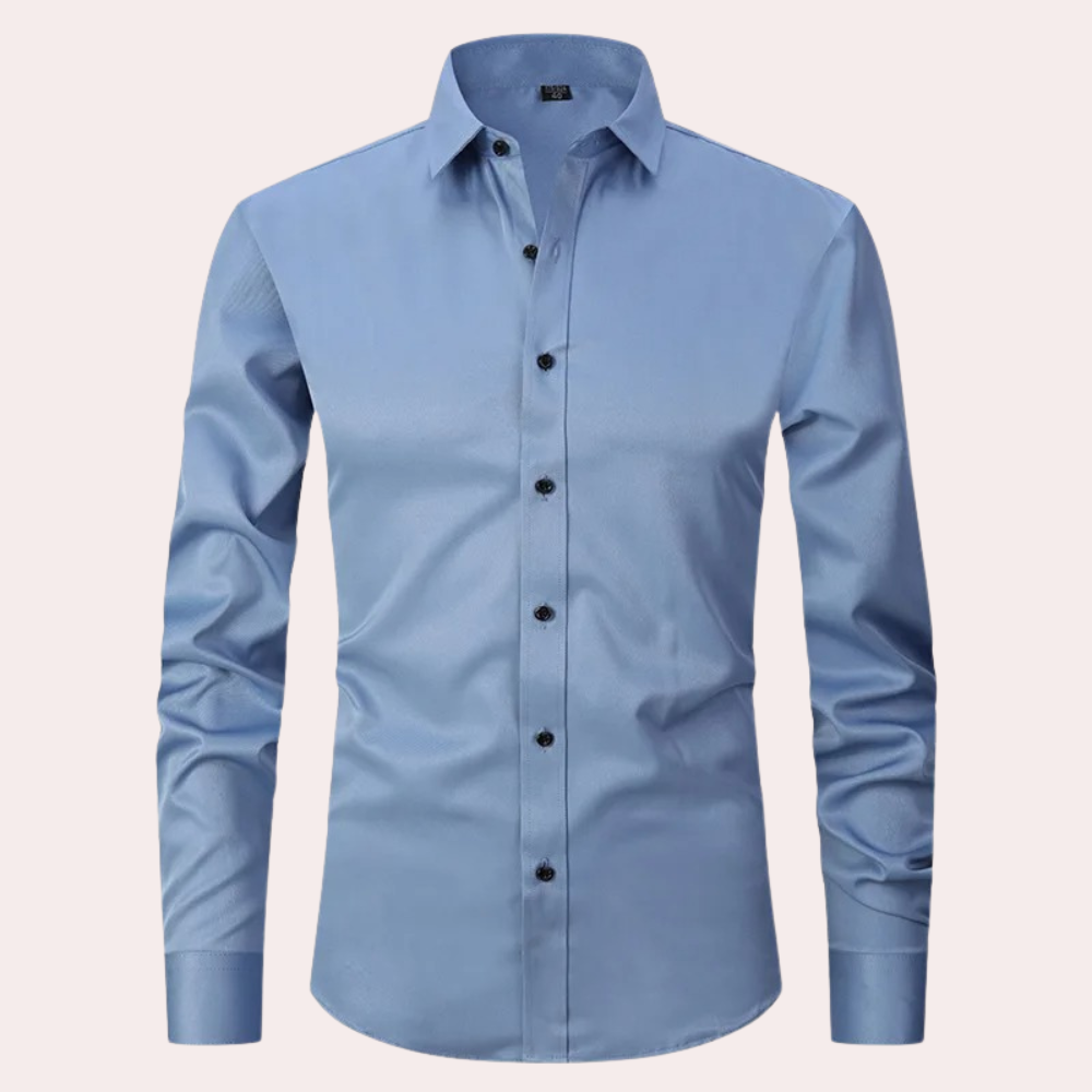 Men's Stretch Fit Shirt - Breathable, Wrinkle-Resistant, Moisture-Wicking Fabric in Various Colors