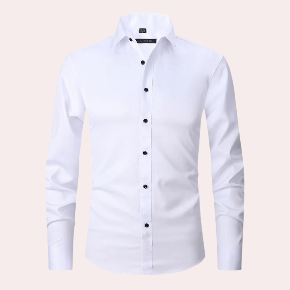 Men's Stretch Fit Shirt - Breathable, Wrinkle-Resistant, Moisture-Wicking Fabric in Various Colors