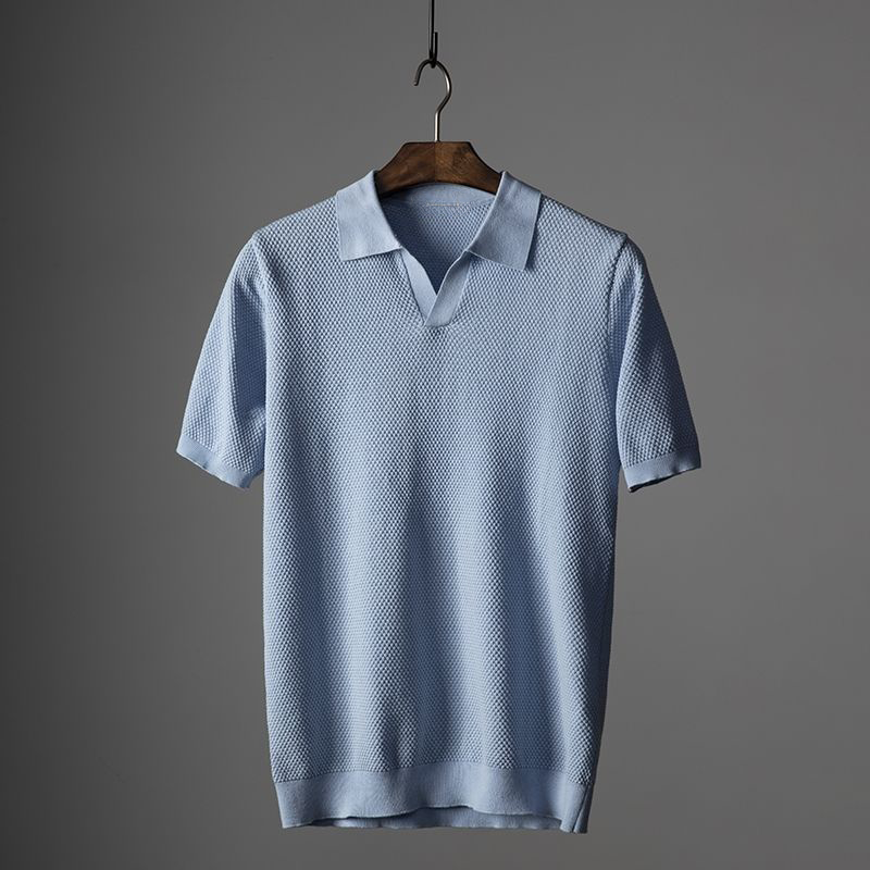 Men's Short Sleeve Polo Shirt in Soft Cotton - Ideal for Everyday Casual Wear