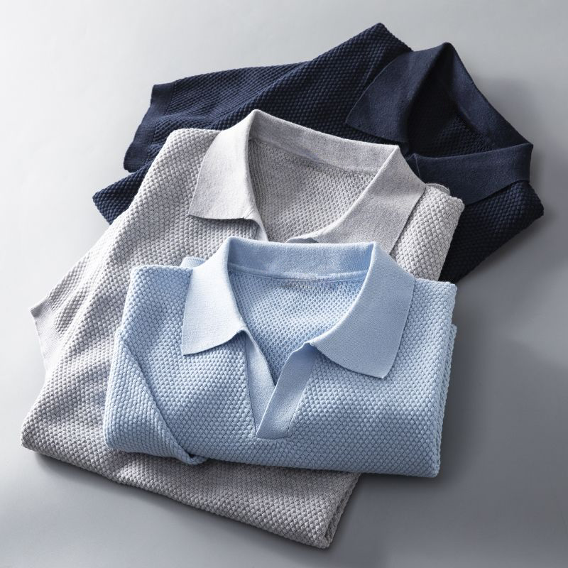 Men's Short Sleeve Polo Shirt in Soft Cotton - Ideal for Everyday Casual Wear