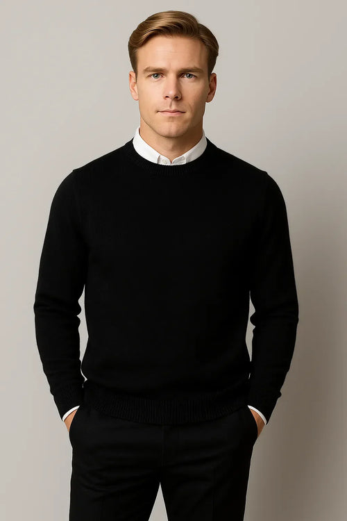 Classic Elegant Men's Sweater for All-Season Comfort