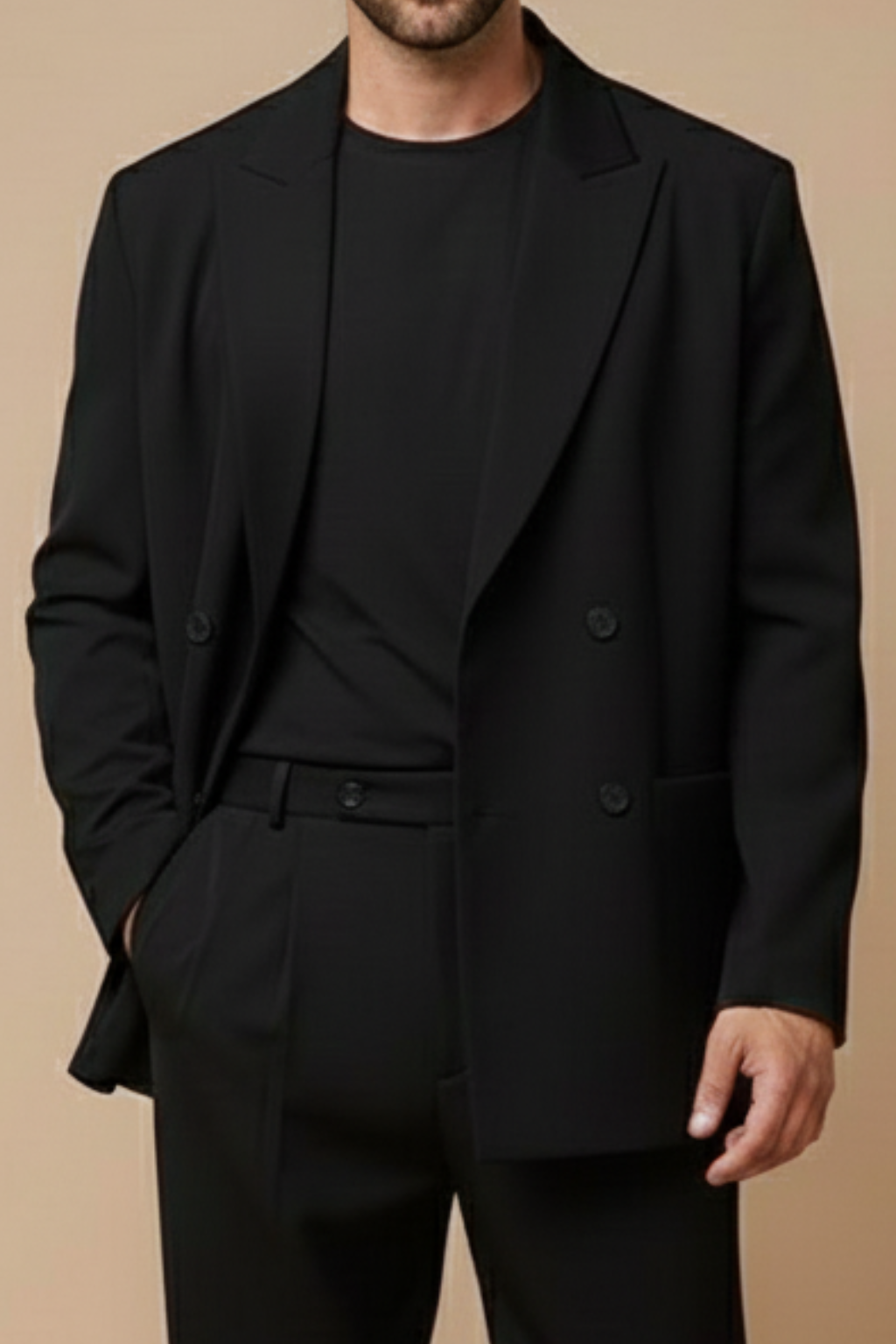 Stylish Slim Fit Black Suit for Men