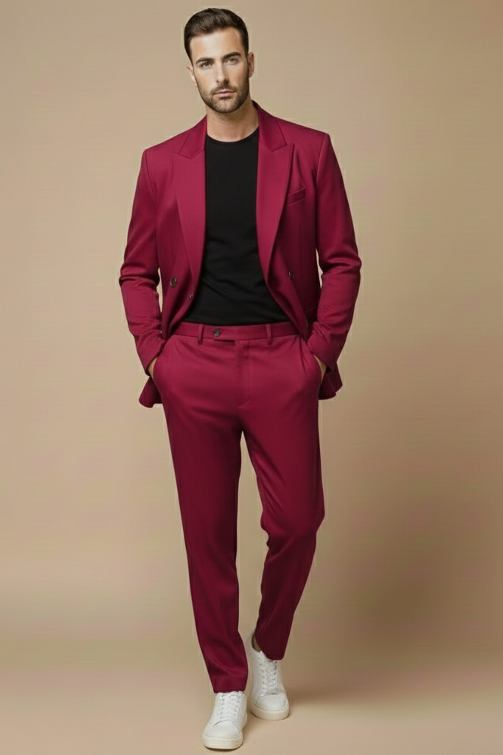 Stylish Slim Fit Black Suit for Men