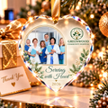 Personalized Hospital Team Photo Glass Ornament - Serving With Heart 2026