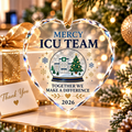 Personalized ICU Team Glass Ornament - Custom Hospital Staff Christmas Gift 2026