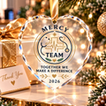 Personalized Medical Team Glass Ornament - Custom Healthcare Staff Christmas Gift 2026