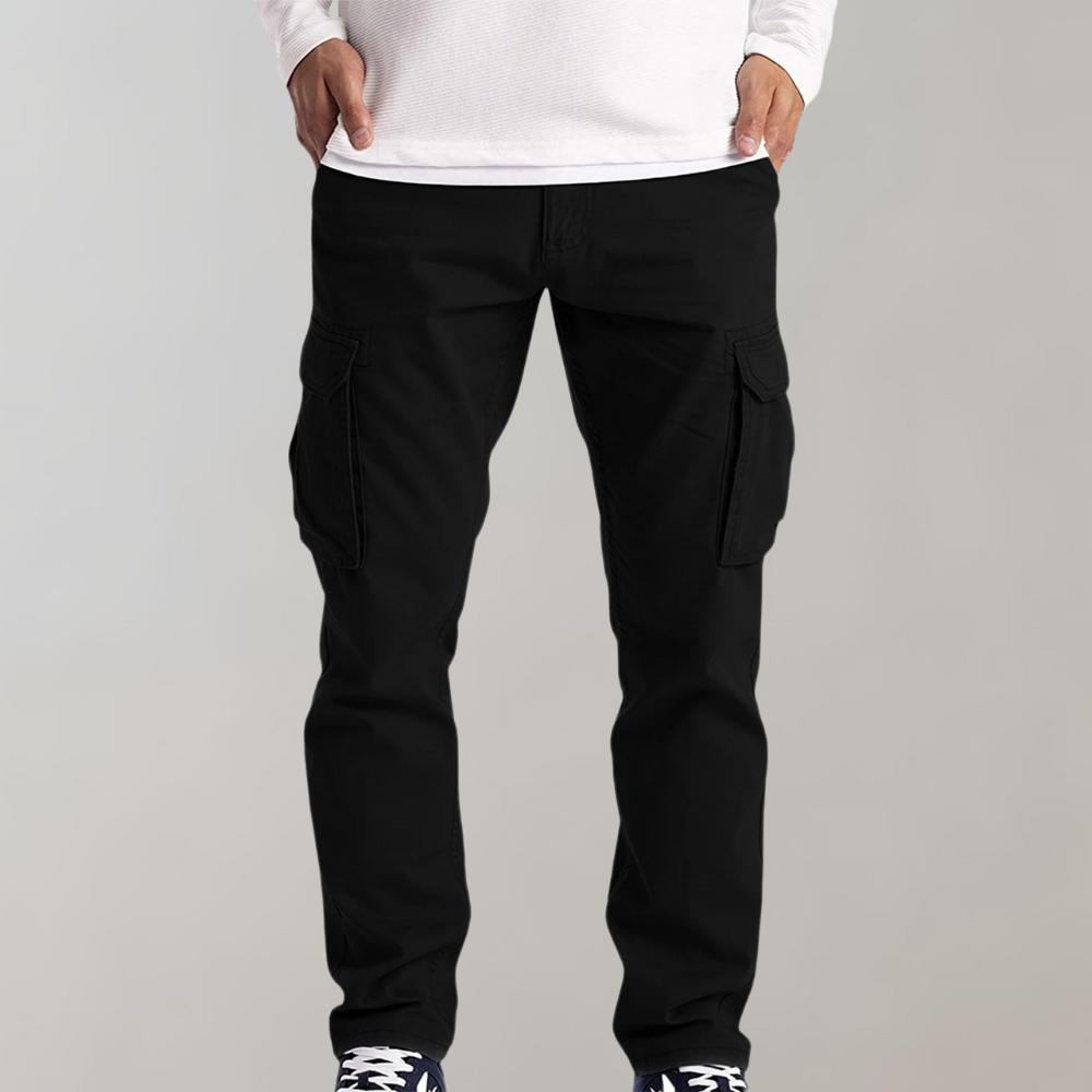 Men's Comfortable Cargo Pants with Roomy Pockets for Daily Use