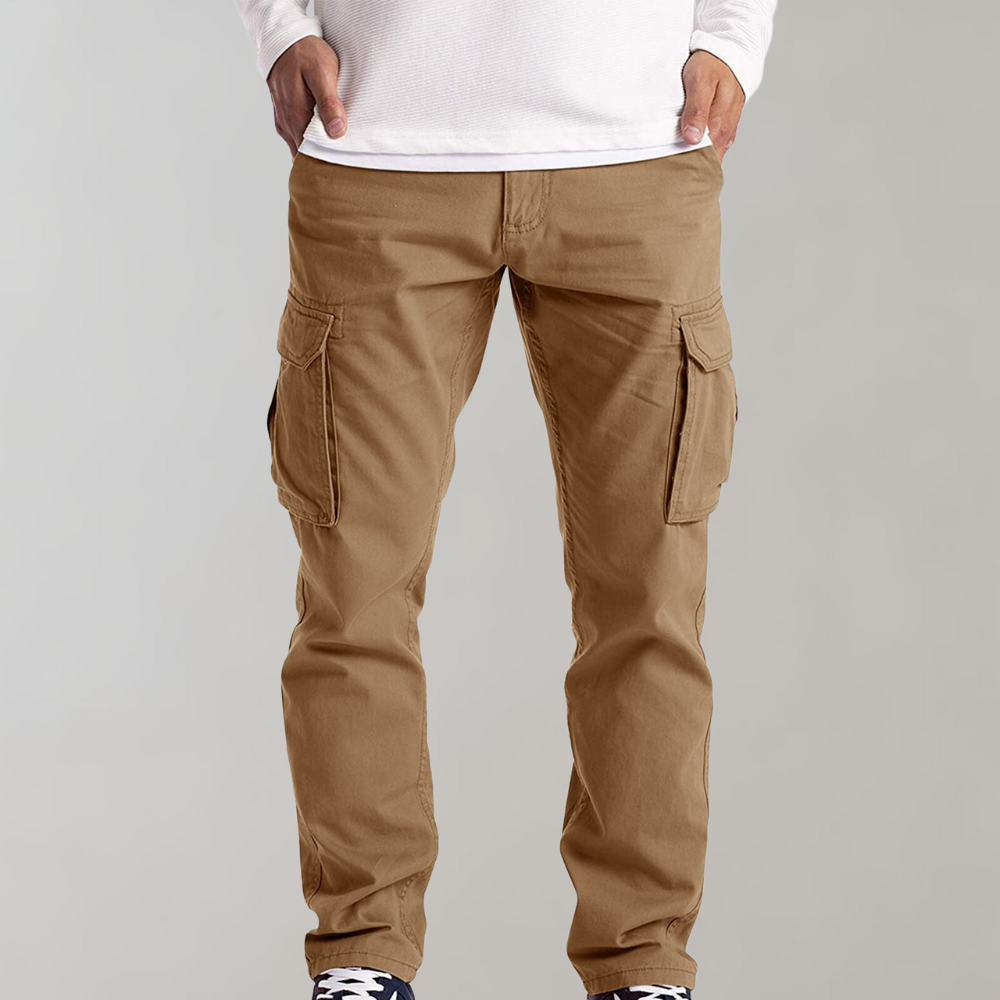Men's Comfortable Cargo Pants with Roomy Pockets for Daily Use