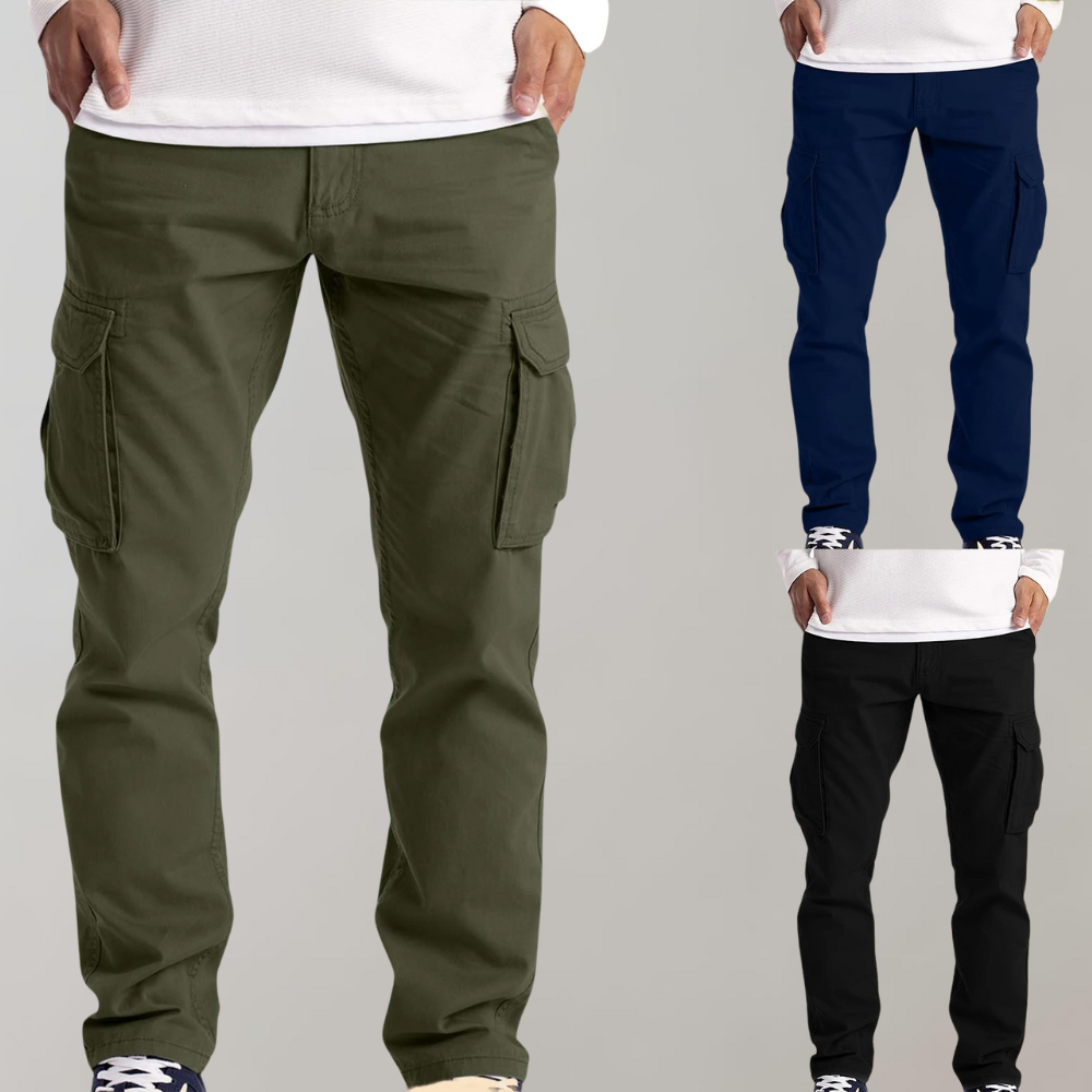 Men's Comfortable Cargo Pants with Roomy Pockets for Daily Use