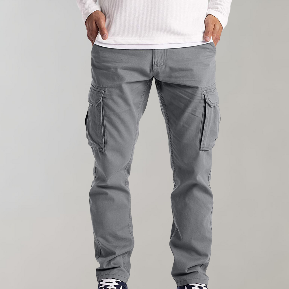 Men's Comfortable Cargo Pants with Roomy Pockets for Daily Use