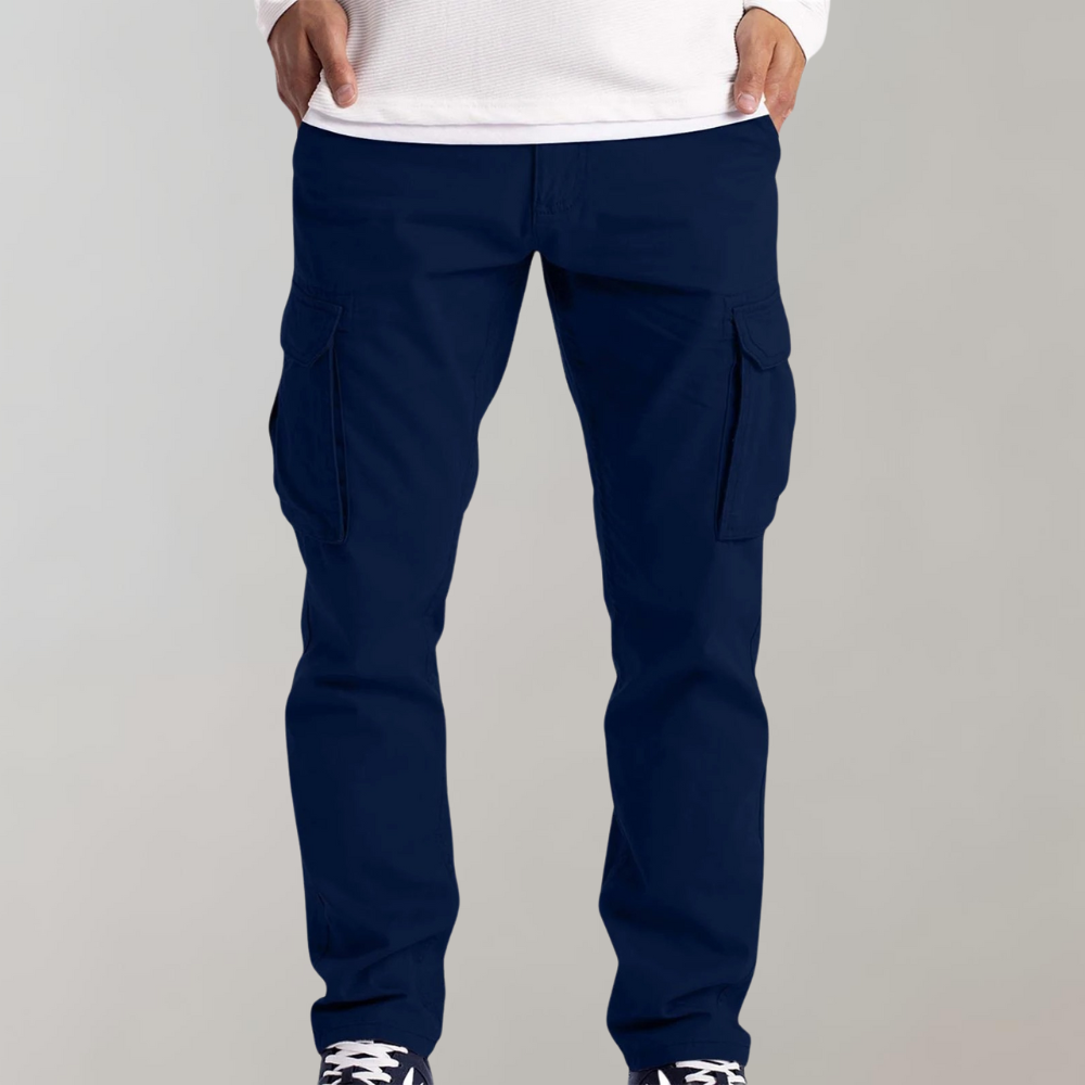Men's Comfortable Cargo Pants with Roomy Pockets for Daily Use