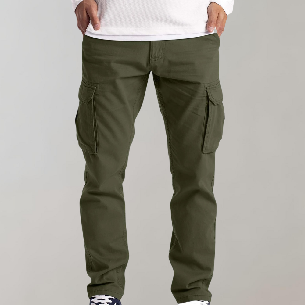 Men's Comfortable Cargo Pants with Roomy Pockets for Daily Use