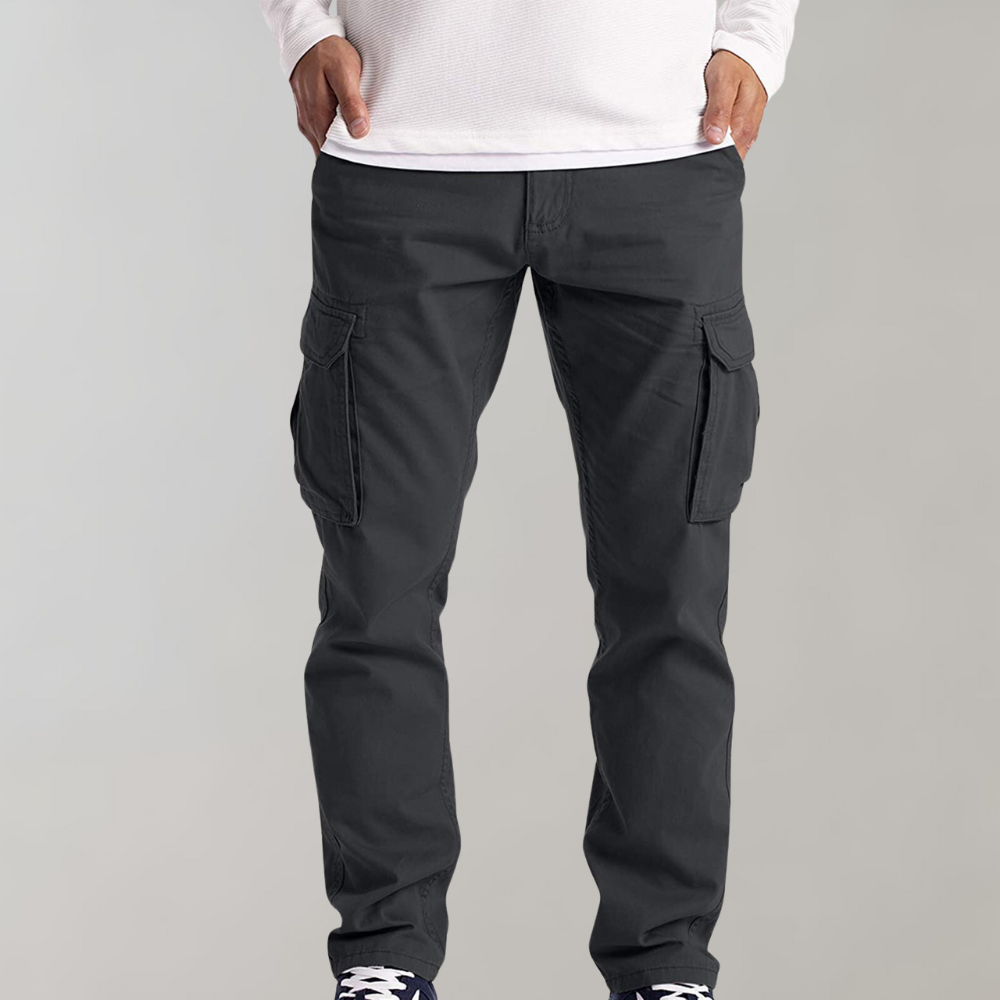 Men's Comfortable Cargo Pants with Roomy Pockets for Daily Use
