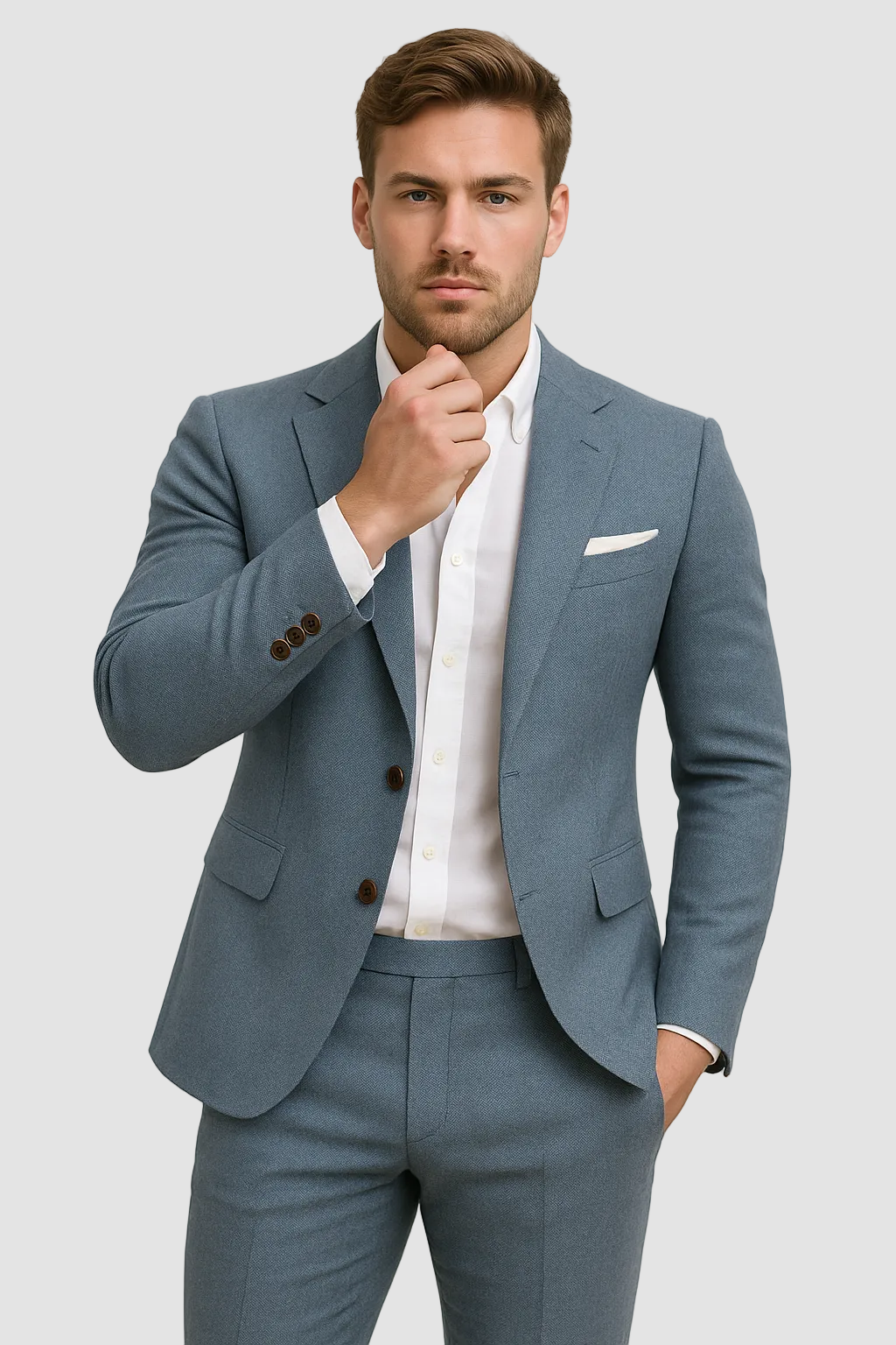 Men's Slim Fit Tailored Blazer and Trouser Set