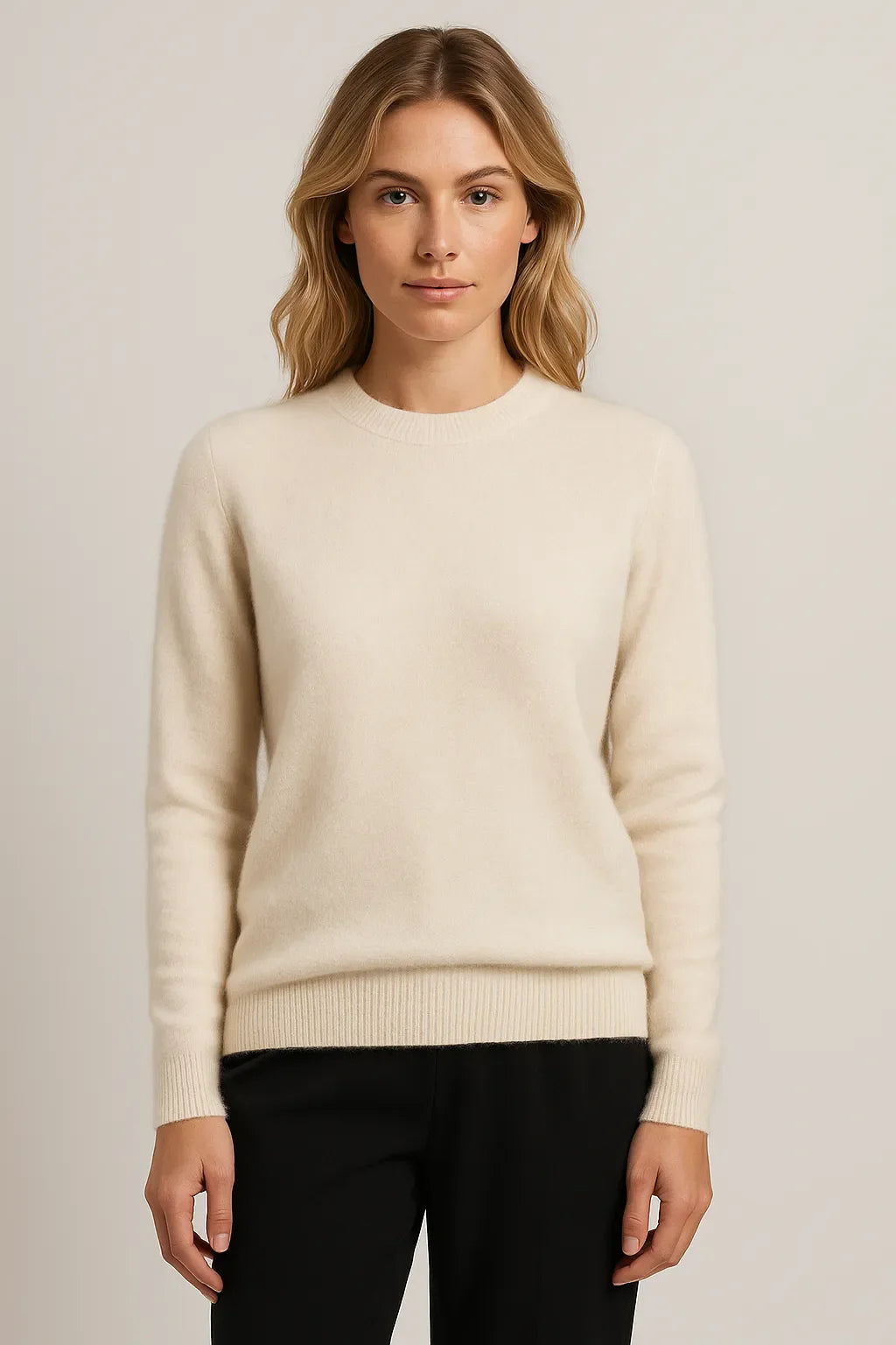 Women’s Classic Crew Neck Sweater – Soft Long Sleeve Knit