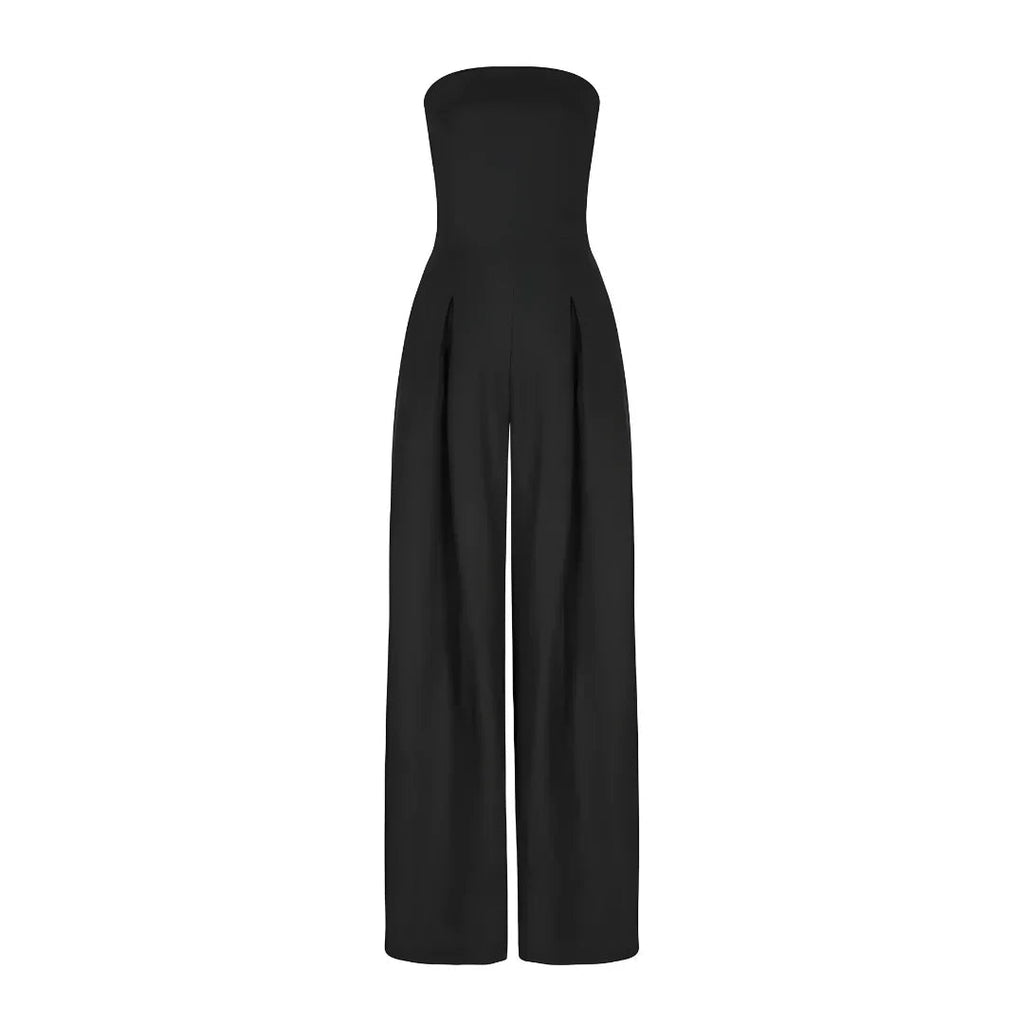 Women’s Tube Jumpsuit with Waist Sculpting Corset Effect – Elegant Slim Fit