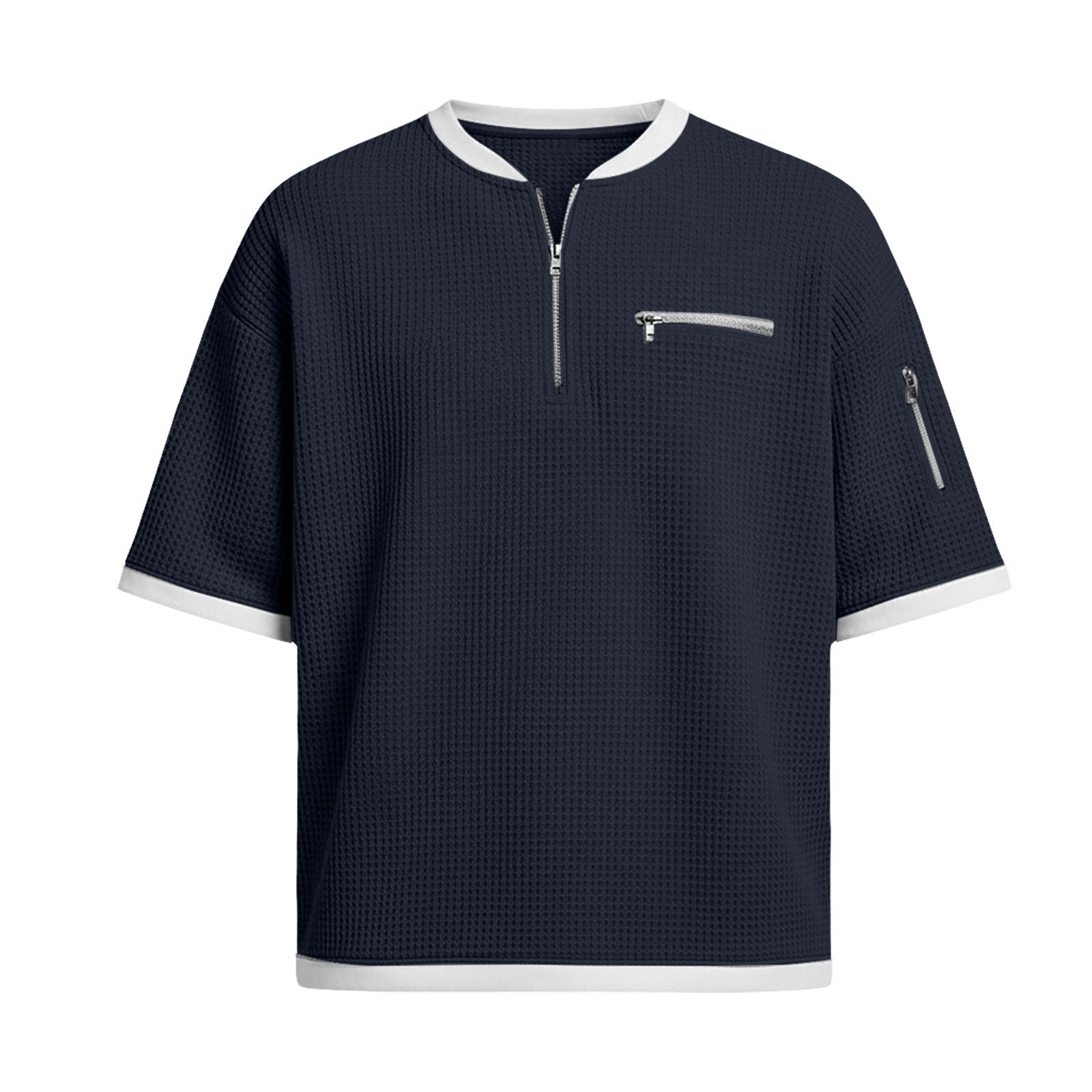 Men's Casual Polo Shirt - Breathable, Loose-Fit, Short-Sleeve Polyester for Everyday Comfort