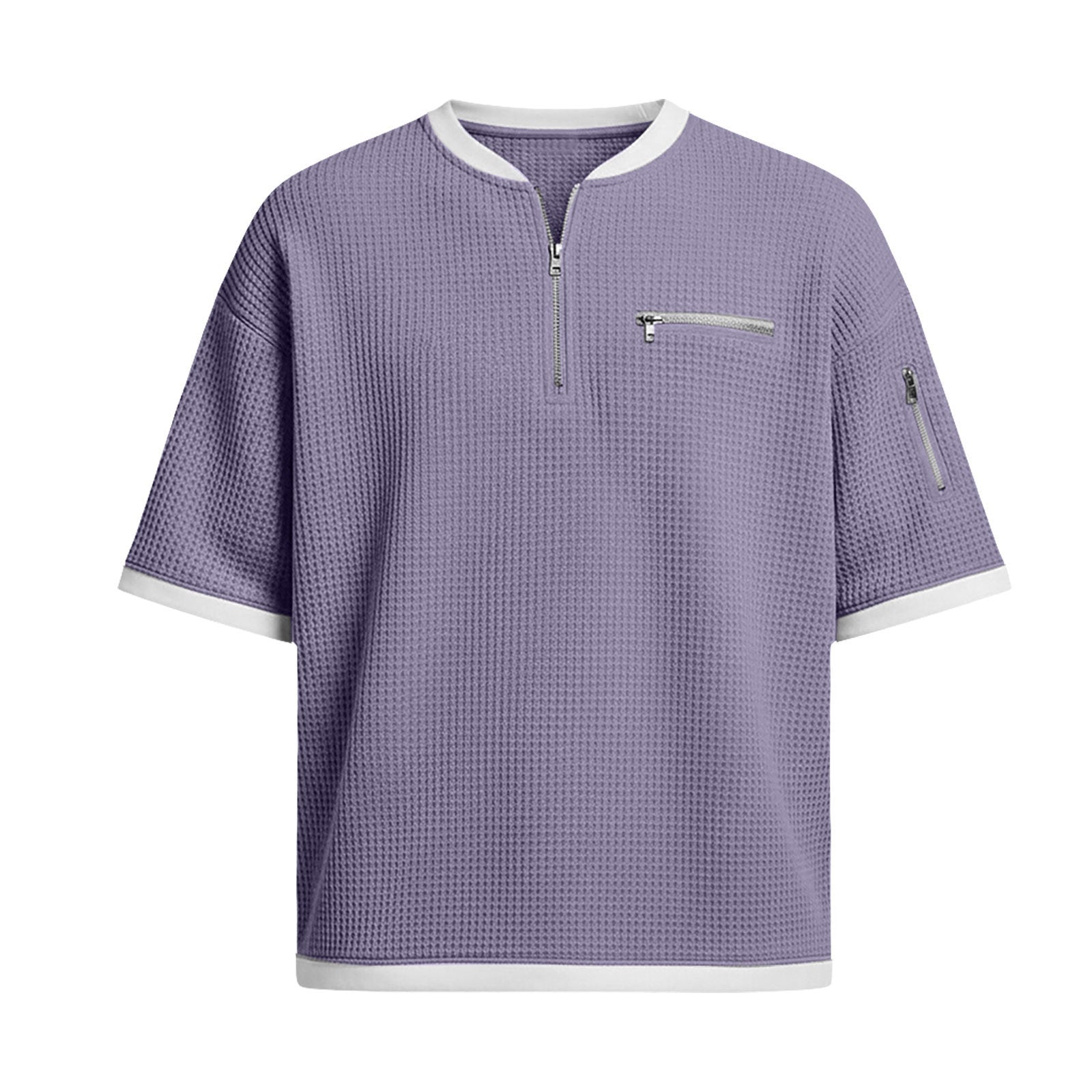 Men's Casual Polo Shirt - Breathable, Loose-Fit, Short-Sleeve Polyester for Everyday Comfort