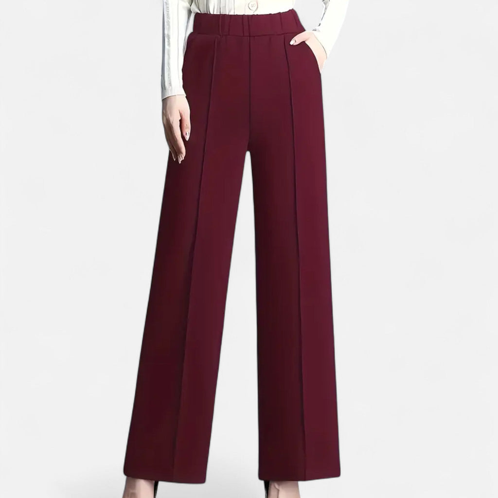 Valmonti | Women's High-Waisted Wide-Leg Pants