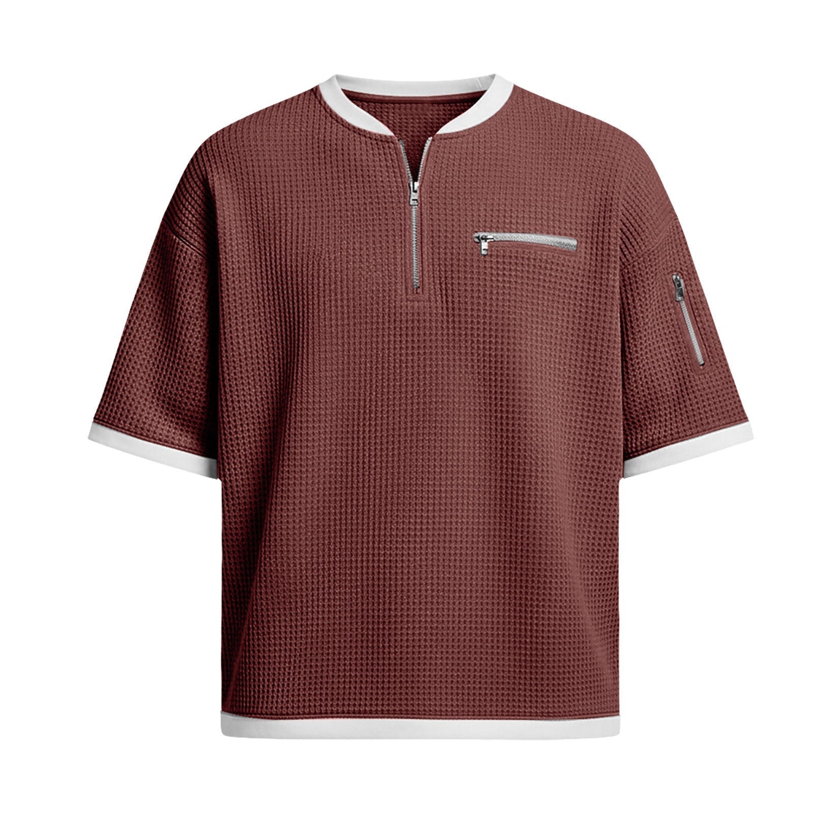 Men's Casual Polo Shirt - Breathable, Loose-Fit, Short-Sleeve Polyester for Everyday Comfort