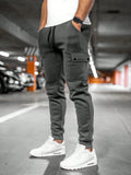 Men's Lightweight Stretch Cropped Lounge Pants with Turn-Over Pocket - Comfortable Casual Jogging Bottoms